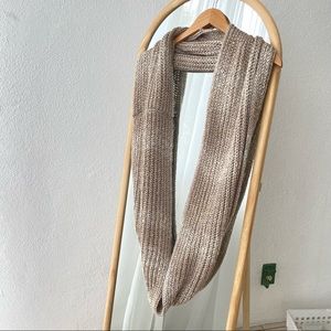 Calvin Klein Knit Scarf with gold accents